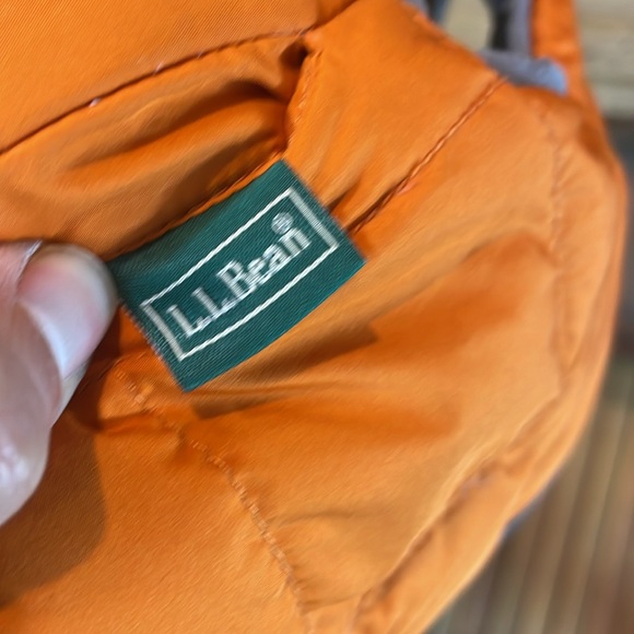 L.L. Bean - Reversible Puffer Vest - Size 6-12 months - Orange and Grey Camo - Picture 8 of 10
